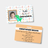 Dinosaure Bébé T-Rex Badges pour enfants (Avant & arrière)