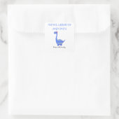 Dinosaure Bleu - étiquette de livre (Sac)