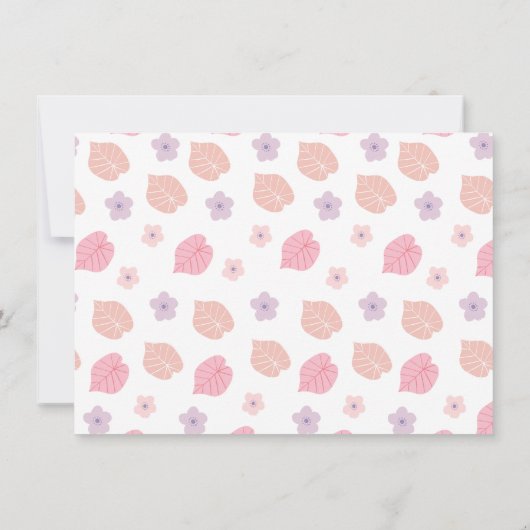 Dinosaure Boho rose Merci d'anniversaire (Dos)