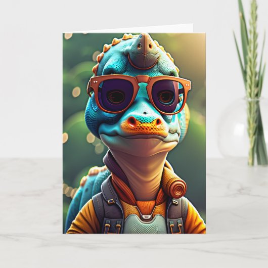 Dinosaure | Carte d'anniversaire (Devant)