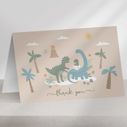 Dinosaure Carte de remerciements
