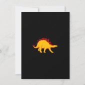 Dinosaure coloré amusant Invitations de fête d'ann (Dos)