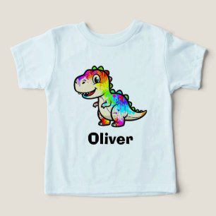 Dinosaure Coloré avec Taches de Peinture