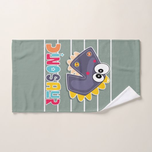 Dinosaure coloré mignon (Serviette à main)