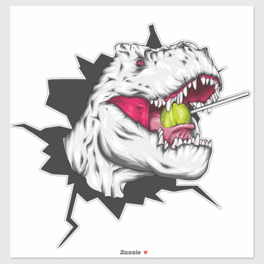 Dinosaure cool avec Stickers Lollipop (Feuille)