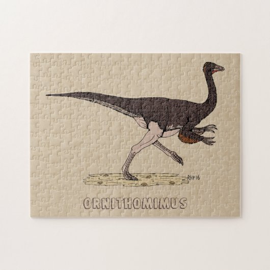 Dinosaure crétacé Ornithomimus Puzzle (Horizontal)
