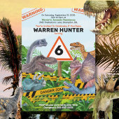 Dinosaure Danger Anniversaire Invitation