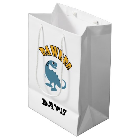 Dinosaure de bébé - Sac cadeau - Moyen (Devant Angle)