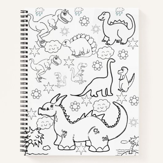 Dinosaure de coloration Carnet spirale (Devant)