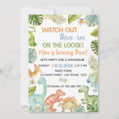 Dinosaure de la jungle Invitation d'anniversaire à (Devant)