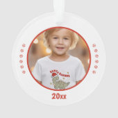 Dinosaure de Noël Santasaurus Nom Ornement photo (dos)