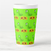 Dinosaure de tournesol Latte Mug (Devant)