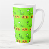 Dinosaure de tournesol Latte Mug (Droite)