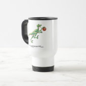 Dinosaure de Velociraptor de tasse de voyage avec (Devant gauche)