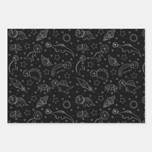 Dinosaure délice enveloppement de papier ensemble (Devant 2)