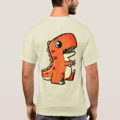 Dinosaure Design T-shirt noir basique (Dos)