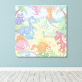 Dinosaure Dessin Dessin Toile Enveloppé (Insitu (Plancher de Bois))
