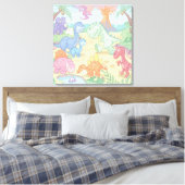 Dinosaure Dessin Dessin Toile Enveloppé (Insitu(Chambre))