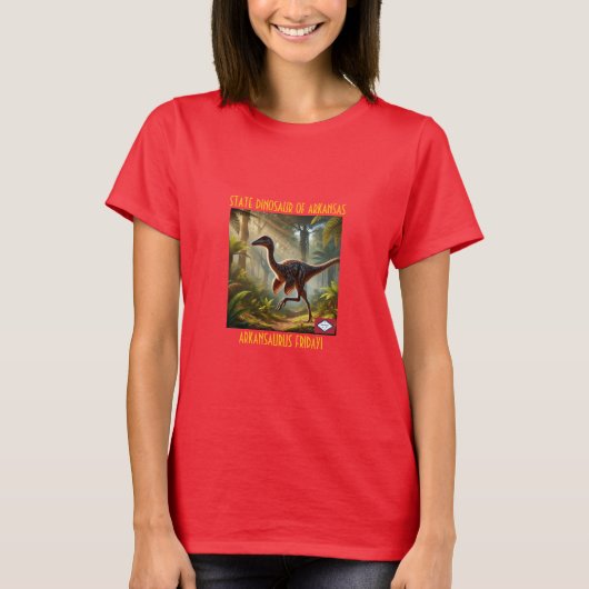Dinosaure D'Etat De L'Arkansas T-Shirt (Devant)
