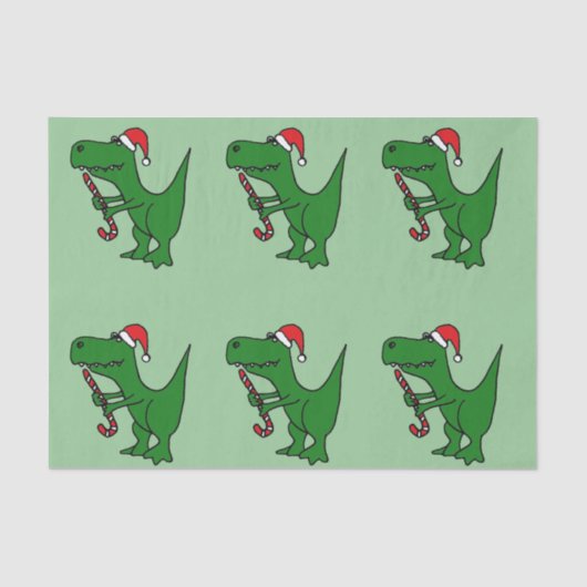 Dinosaure drôle de T-Rext en papier de soie de (Recto)