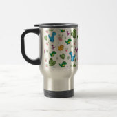 Dinosaure drôle, Mug de voyage feuille (Gauche)