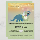 Dinosaure Faire-part de mariage (Devant / Derrière)