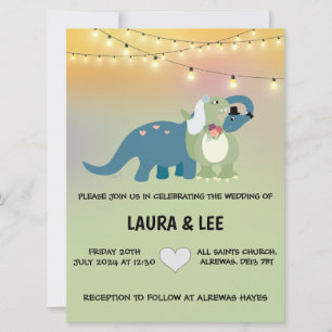 Dinosaure Faire-part de mariage
