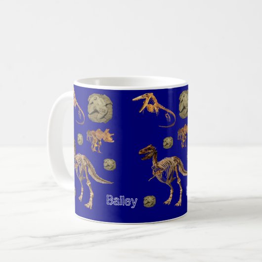 Dinosaure Fossiles Mug (Devant gauche)