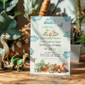 Dinosaure Hatching Bientôt Baby shower Invitation