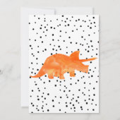 Dinosaure invitation fête d'anniversaire (Dos)