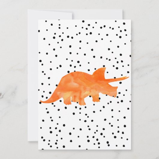 Dinosaure invitation fête d'anniversaire (Dos)