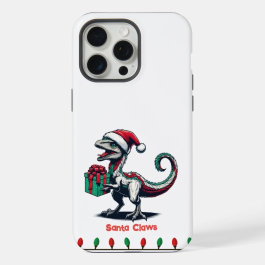 dinosaure mignon à Santa hat Otterbox Coque (Verso)
