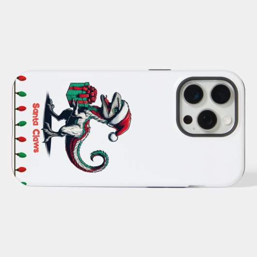 dinosaure mignon à Santa hat Otterbox Coque (Verso Horizontal)