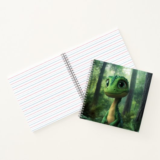 dinosaure mignon Carnet spiral (Intérieur)