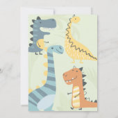 Dinosaure mignon Invitation Anniversaire (Dos)