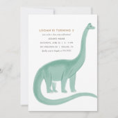 Dinosaure minimum Invitation fête d'anniversaire (Devant)