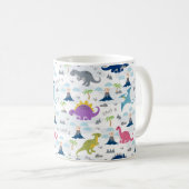 Dinosaure Mug - Dinosaures colorés mignons (Devant droit)