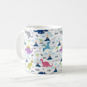 Dinosaure Mug - Dinosaures colorés mignons (Devant gauche)