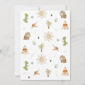 Dinosaure One-a-saurus 1er anniversaire Invitation (Dos)