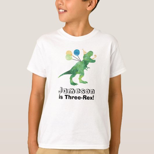 Dinosaure Personnaliser Anniversaire T-shirt Quel  (Devant)