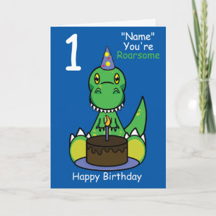 Dinosaure pour enfants Carte Anniversaire N'import