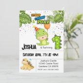 Dinosaure première invitation anniversaire (Debout devant)