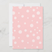 dinosaure rose bébé 2e anniversaire invitation (Dos)