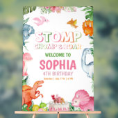 Dinosaure rose Invitation Anniversaire Dinosaure f (Neutre)