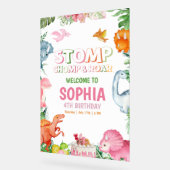 Dinosaure rose Invitation Anniversaire Dinosaure f (Angle)