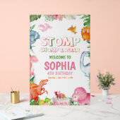 Dinosaure rose Invitation Anniversaire Dinosaure f (Mariage)