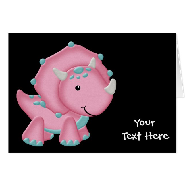 Dinosaure rose (personnalisable) (Devant horizontal)