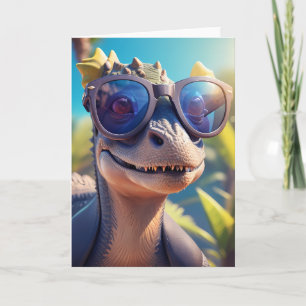 Dinosaure souriant à l'extérieur   Carte