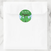 Dinosaure Souriant Enregistrer Les Stickers Date (Sac)