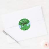 Dinosaure Souriant Enregistrer Les Stickers Date (Enveloppe)